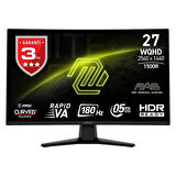 MSI MAG 274CQF 27 2560x1440 180Hz 0.5ms HDMI DP Adaptive Sync Curved 1500R Gaming Monitör