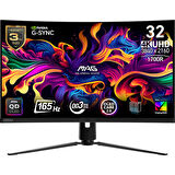 MSI MAG 321CUP QD-OLED 31.5 3840x2160 UHD 165Hz 0.03 ms HDMI DP Type-C HDR 400 G-Sync Curve 1700R QD-OLED Gaming Monitör