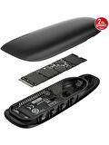 Asus Cobble M.2 NVMe&SATA Sıvı Koruması IP55 USB 3.2 GEN2 Type-C Siyah SSD Kutusu 90DD02R0-M09000