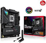 ASUS ROG STRIX B850-E GAMING WIFI AMD B850 AM5 DDR5 8000 DP HDMI Type-C 5x M2 USB3.2 Gen 2x2 WiFi 7 + BT AURA RGB 5Gbit LAN ATX 16+2+2 Güç Aşamaları, 