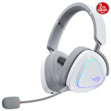 Asus ROG Delta II Beyaz RGB 7.1 Kablolu/Kablosuz Kulak Üstü Oyuncu Kulaklığı