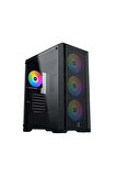 GAMING X II SİYAH ODIN II 4x120mm ARGB FANLI 750W 80PLUS  MidT ATX GAMING KASA