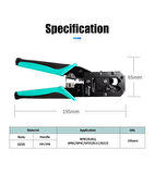 Proskit CP-376CN 6P/8P RJ11/RJ12/RJ45 CAT5 CAT6 Konnektör Sıkma Pensesi