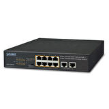 Planet PL-GSD-1008HP 8 Port 1000T PoE+ 2 Port Gigabit 120W PoE+ Masaüstü Switch