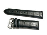 Fado Kordon Seiko& Hertürlü  Saat Uyumlu Croco Baskılı Siyah Renk Deri  22 mm (156)