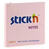Hopax Stıckn Yapışkanlı Not Kağıdı 100 Yp 76x76 Eco Pastel Pembe He21746