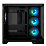Bitfenix MH100 750W 80+ Bronze PSU 4x120mm ARGB Fan ATX Temperli Cam Siyah Gaming (Oyuncu) Kasa