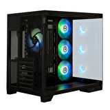 Bitfenix MH100 750W 80+ Bronze PSU 4x120mm ARGB Fan ATX Temperli Cam Siyah Gaming (Oyuncu) Kasa