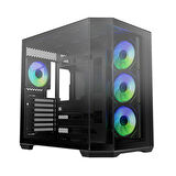 Bitfenix Mirror T10 Black 850W 80+ Bronze PSU 4x120mm ARGB Fan ATX Aynalı Temperli Cam Siyah Gaming (Oyuncu) Kasa