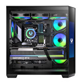 Bitfenix Digital T10 EF Black 850W 8.8″ Ekran 80+ Bronze KT10EFBBK850-4A 4x120mm ARGB Fan ATX Temperli Cam Siyah Gaming (Oyuncu) Kasa