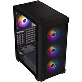 BitFenix Graph 750W 80+ Bronze Tempered Glass FRGB USB 3.0 Mesh ATX Mid Tower Siyah Kasa