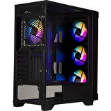 BitFenix Graph 750W 80+ Bronze Tempered Glass FRGB USB 3.0 Mesh ATX Mid Tower Siyah Kasa