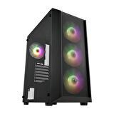 FSP CMT 218 650W 80+ 4x120mm Fixed RGB Fan Temperli Cam USB 3.0 Mesh ATX Mid-Tower Gaming (Oyuncu) Kasa