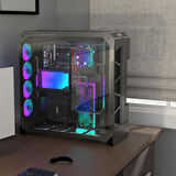 Raijintek PAEAN ULTRA Tempered Glass, 420mm Sıvı Soğutma Desteği, USB Type-C E-ATX Bilgisayar Kasası (0R20B00252)