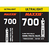 MAXXIS ULTRALIGHT TUBE 700x3350 48mm PRESTA İÇ LASTİK