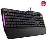 ASUS TUF GAMING K1 RGB MECH BRANE TURKCE OYUNCU KLAVYESI OZEL SES DUGMESI YAN ISIK CUBUGU ARMOURY CREATE OZELLIKLI SUYA VE TOZA DAYANIKLI