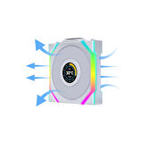 Lian Li UNI FAN REVERSE SL WIRELESS LCD 1x120mm Beyaz Kasa Fanı 