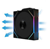 Lian Li UNI FAN REVERSE TL WIRELESS 3x120mm Siyah Kasa Fanı G99.12RTL1W3B.00