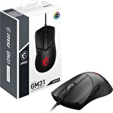 MSI Clutch GM31 Lightweight RGB Makrolu Şarjlı Ergonomik Optik Kablolu Oyuncu Mouse Outlet