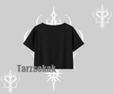 Oversize Crop Tshirt Anime Devils Girl Japanese Style Baskılı