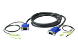 Aten 2L-2515A 15 Mt 3.5 stereo Ses Bağlantılı VGA Kablosu