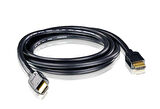 Aten 2L-7D02H-1 2 Mt HDMI to HDMI v2.0 4K 4096x2160 3D High Speed Ethernet Bağlantılı Erkek-Erkek HDMI Kablo