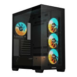 Gigabyte C500 Panoramic Stealth Glass USB 3.0 Type-C Siyah ATX Mid Tower Kasa