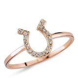 18 Ayar Altın Pırlanta Nal Yüzük 47194