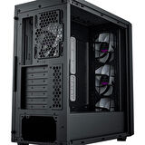 Cooler Master MasterBox 600 ARGB Tempered Glass Siyah USB 3.2 E-ATX Mid Tower Kasa