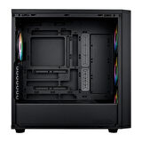 Cooler Master MasterBox 600 ARGB Tempered Glass Siyah USB 3.2 E-ATX Mid Tower Kasa