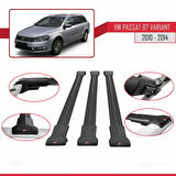 Volkswagen Passat B7 (3C) Variant 2010-2014 Arası ile Uyumlu FLY Model Ara Atkı Tavan Barı Siyah 3 Adet