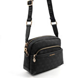 Silver Polo  Kadın Çapraz Çanta 1201-47240 SILVER POLO ÇAPRAZ Kadın ÇANTASI M178 SİYAH-MAT SİYAH