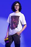 Unisex Oversize Arbok Baskılı Tişört, Erkek-Kadın Pokemon Baskılı T-Shirt