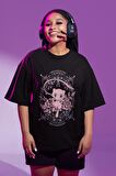 Unisex Oversize Mew Baskılı Tişört, Erkek-Kadın Pokemon Baskılı T-Shirt