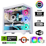 Xaser Sword X90 Ryzen 5 5600 32GB Ram 1TB M.2 NVMe SSD 6GB RTX3050 Sıvı Soğutmalı Oyuncu Bilgisayarı