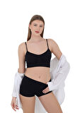 Mikro Fiber Kadın Kısa Boxer 1'Lİ Özel Paket - Siyah, Beyaz, Ten | S/M, L/XL