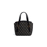 Silver Polo  Kadın Omuz Çantası 1021-47349 SILVER POLO Kadın ÇANTASI M178 FÜME-MAT SİYAH