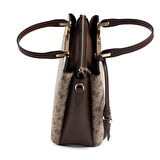 Silver Polo  Kadın Omuz Çantası 969-47365 SILVER POLO M178 KOYU BEJ-MAT KAHVE