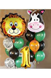 Safari 1 YAŞ Folyo Balon Ve Lateks Balon Konsept