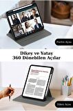 Apple iPad Air 10.2 (8.Nesil) Uyumlu 360° Dönebilen Standlı Pino Tablet Kılıfı 