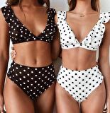 Angelsin Puantiyeli Bikini Takım Beyaz
