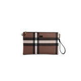 Silver Polo  Kadın Portföy Çantası 1034-47408 SILVER POLO CLUTCH MK85 KOYU KAHVE-MAT KAHVE