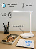 ST-7901 Şarjlı LED Masa Lambası, Dokunmatik Masaüstü Çalışma Masası Lambası 30 Smd LED