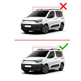 Fiat Doblo 3 2023 ve Sonrası ile Uyumlu BASIC Model Ara Atkı Tavan Barı Gri 2 Adet