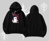 Smell of Fresh Food Kedi Baskılı Kapşonlu Sweatshirt