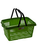 Omnipazar SY-2260 Çift Saplı Plastik Market Taşıma Sepeti Yeşil 6 Adet 