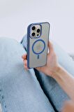 iPhone 15 Pro  Uyumlu Fuchsia Magsafe Arka  Kapak