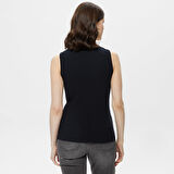 Nautica Kadın Siyah Kolsuz T-Shirt