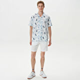 Nautica Erkek Beyaz Keten Bermuda