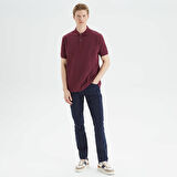 Nautica Erkek Bordo Classic Fit Kısa Kollu Polo Yaka T-Shirt